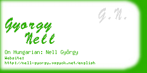 gyorgy nell business card